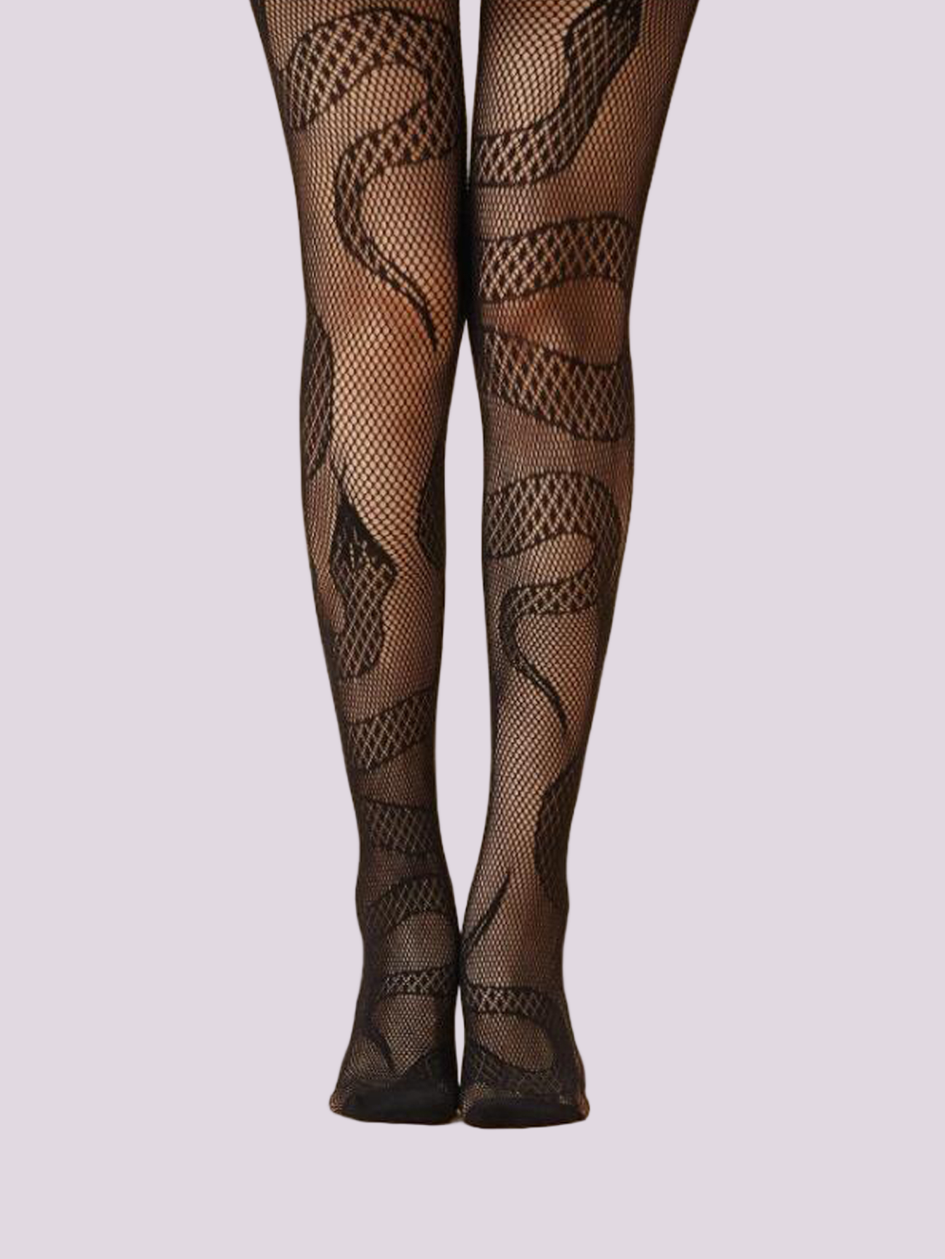 SNAKE-WEAVE FISHNET TIGHTS: Bold Style