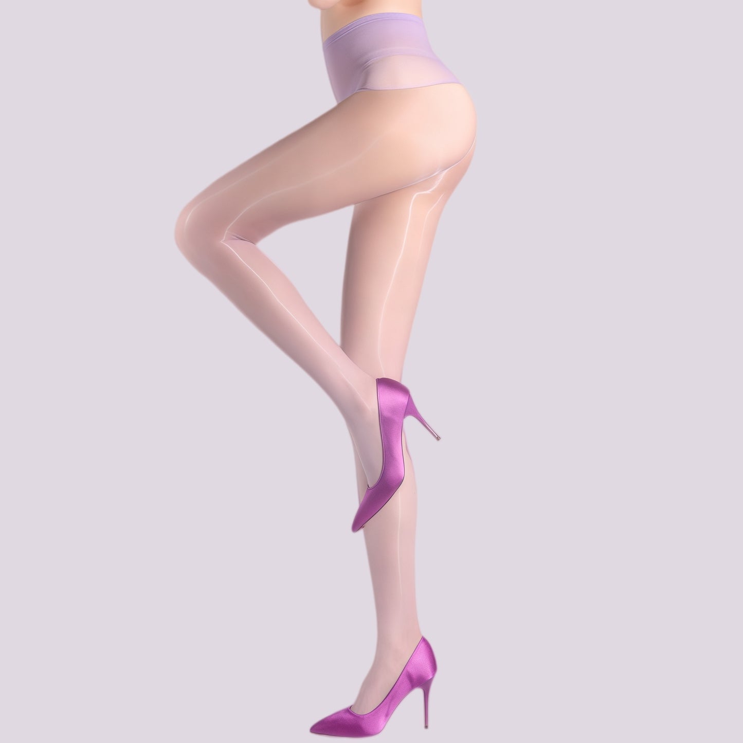 High-Waisted Seamless Aurora Tights – Ultra-Thin Silky Nylon Pantyhose