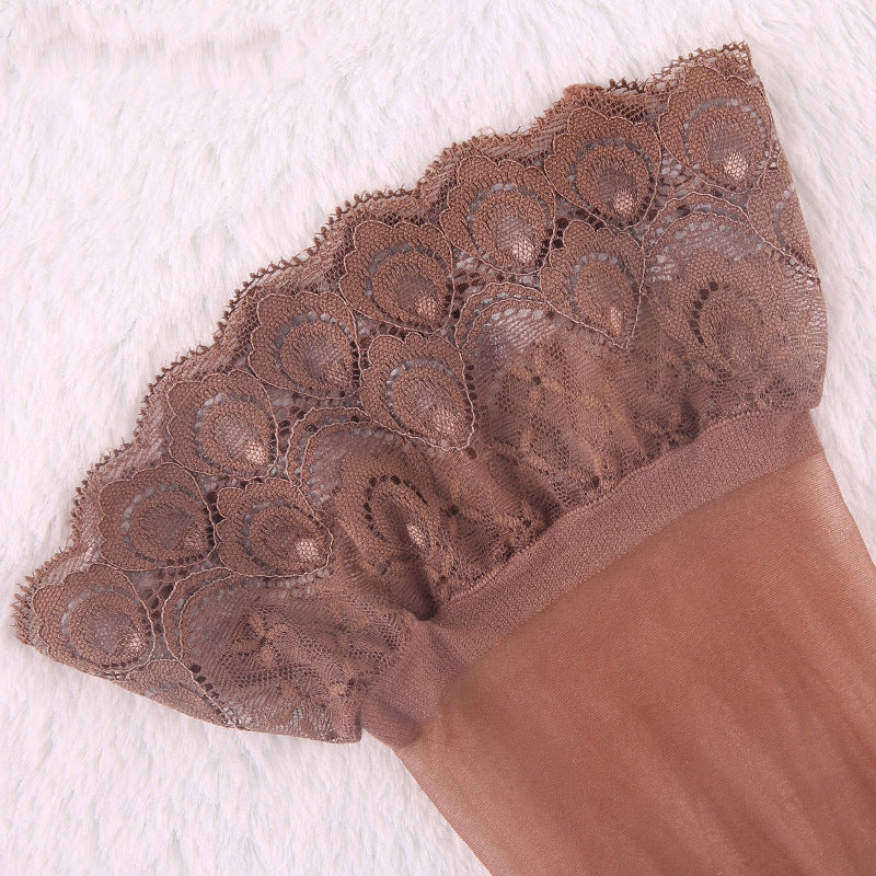 Delicate Lace Thigh-High Stockings
