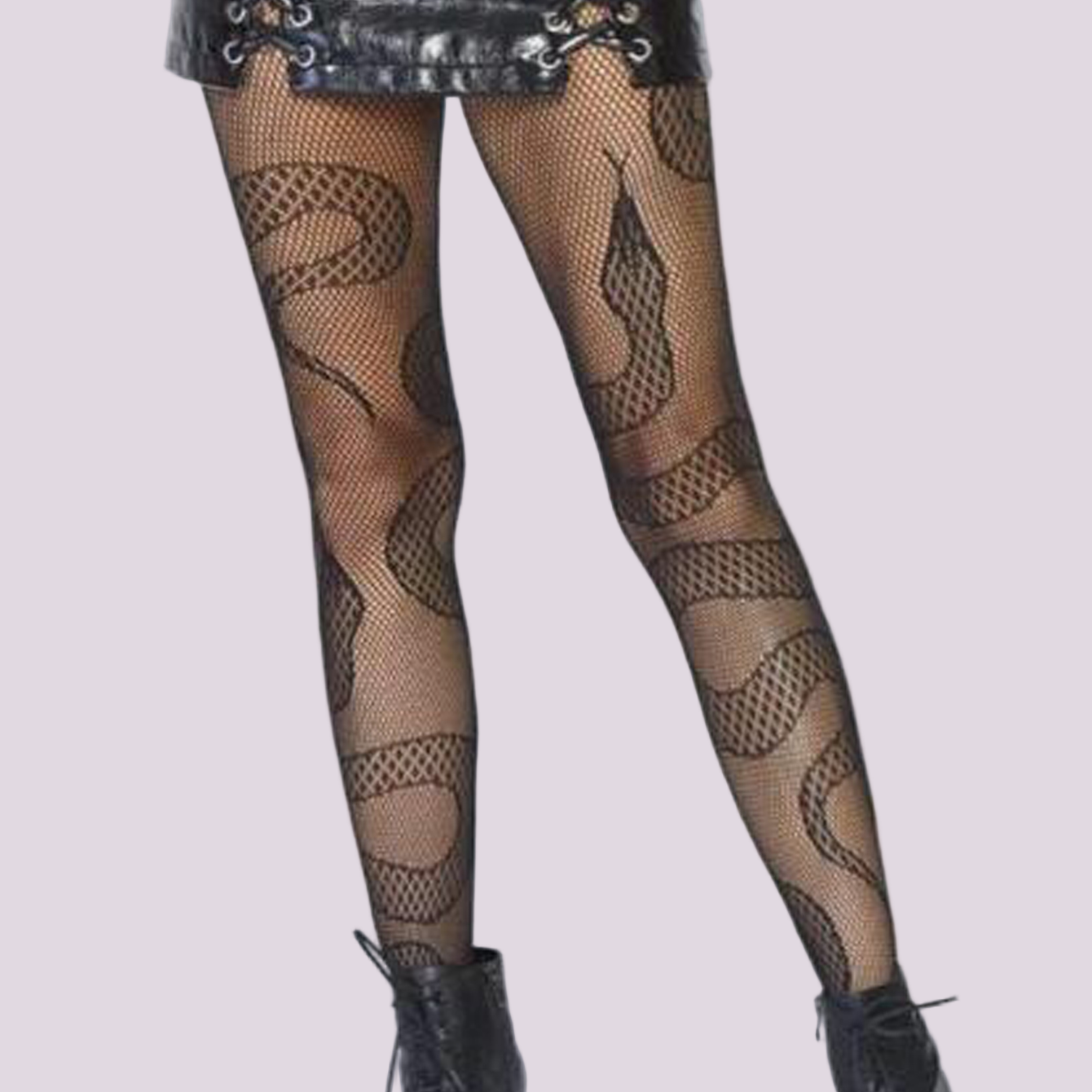 SNAKE-WEAVE FISHNET TIGHTS: Bold Style