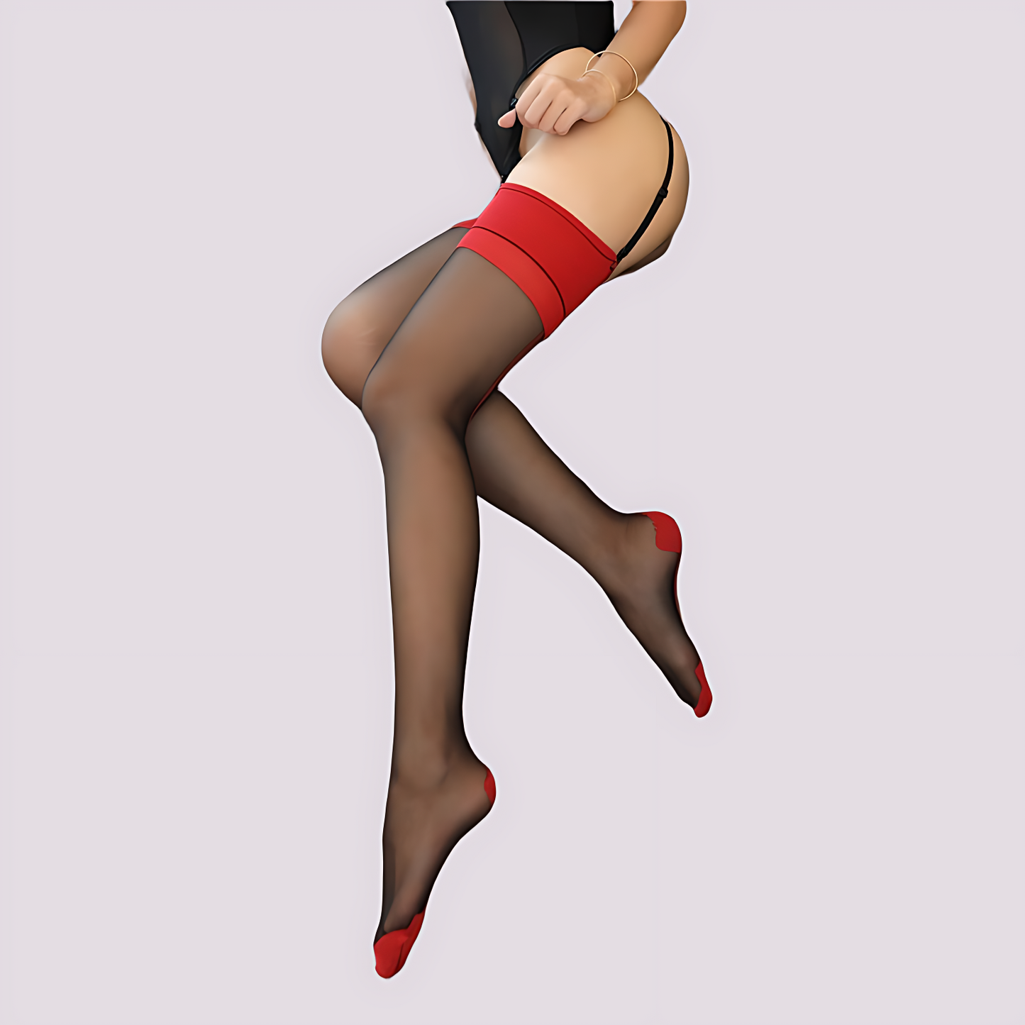 Ultrathin 10-Denier Sheer Thigh-High Stockings