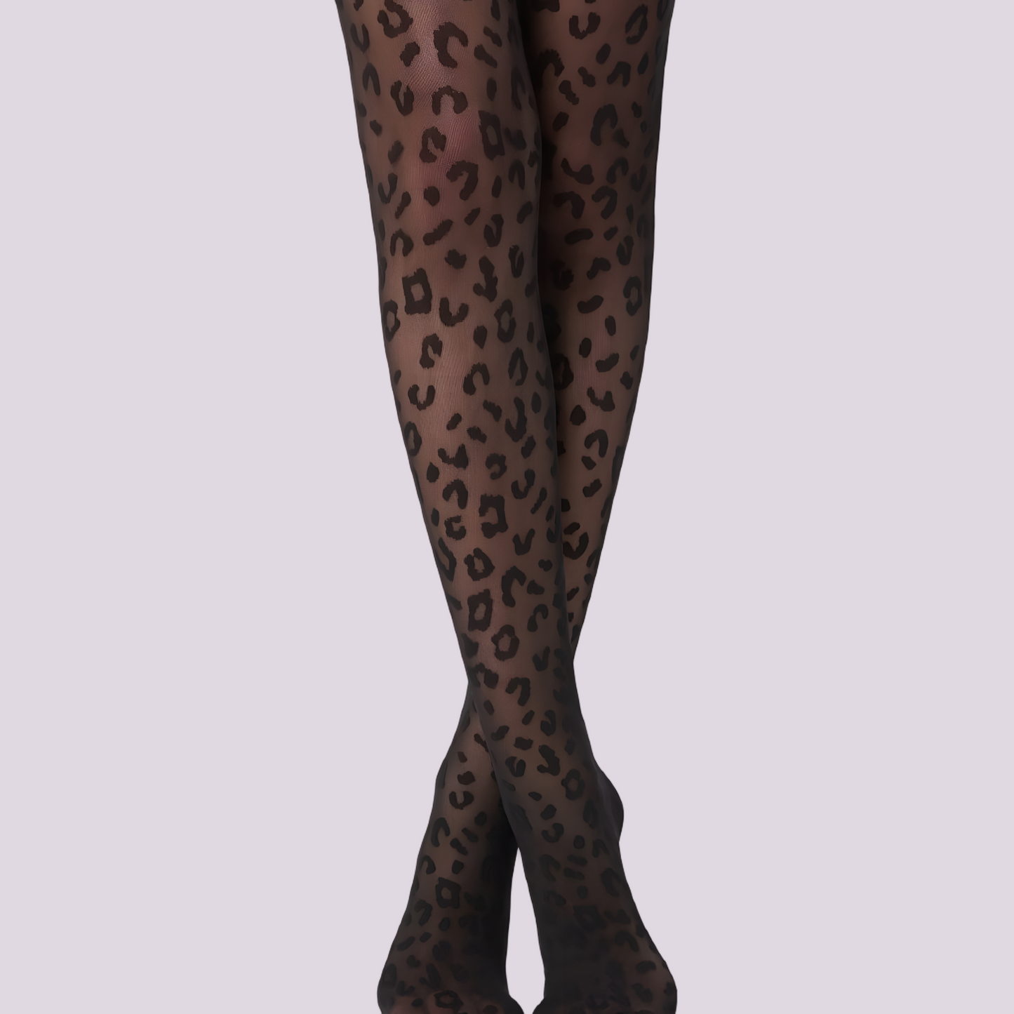 Leopard Print Sheer Pantyhose