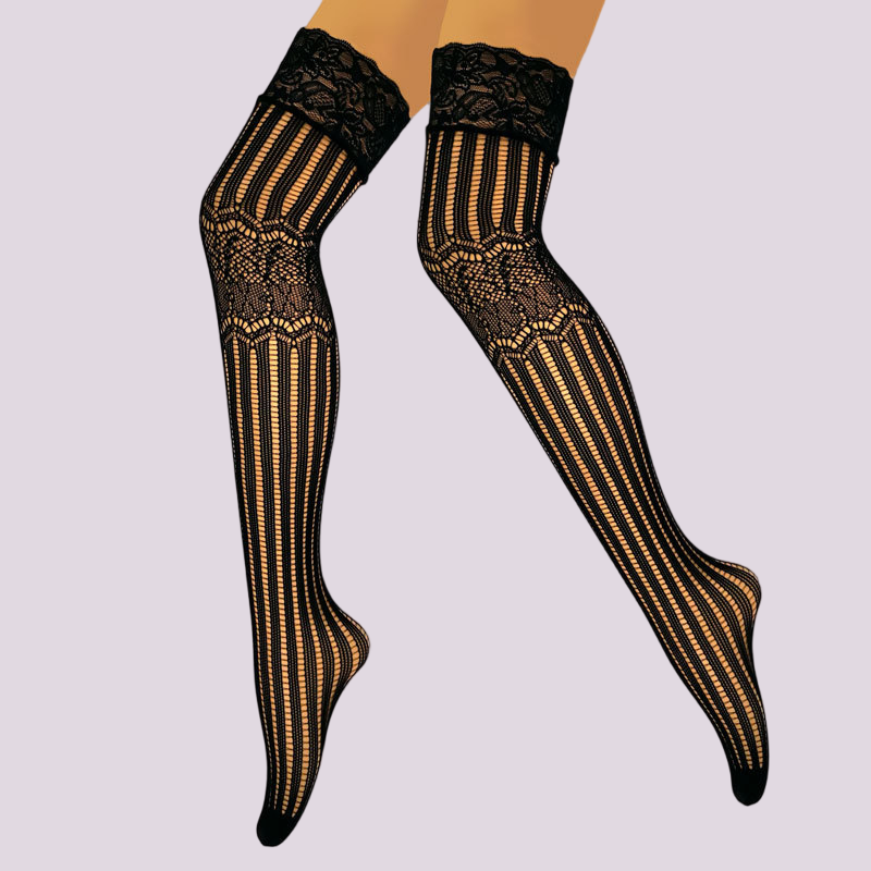 LACE THIGH-HIGH STOCKINGS: Elevate Your Elegance with Timeless Charm