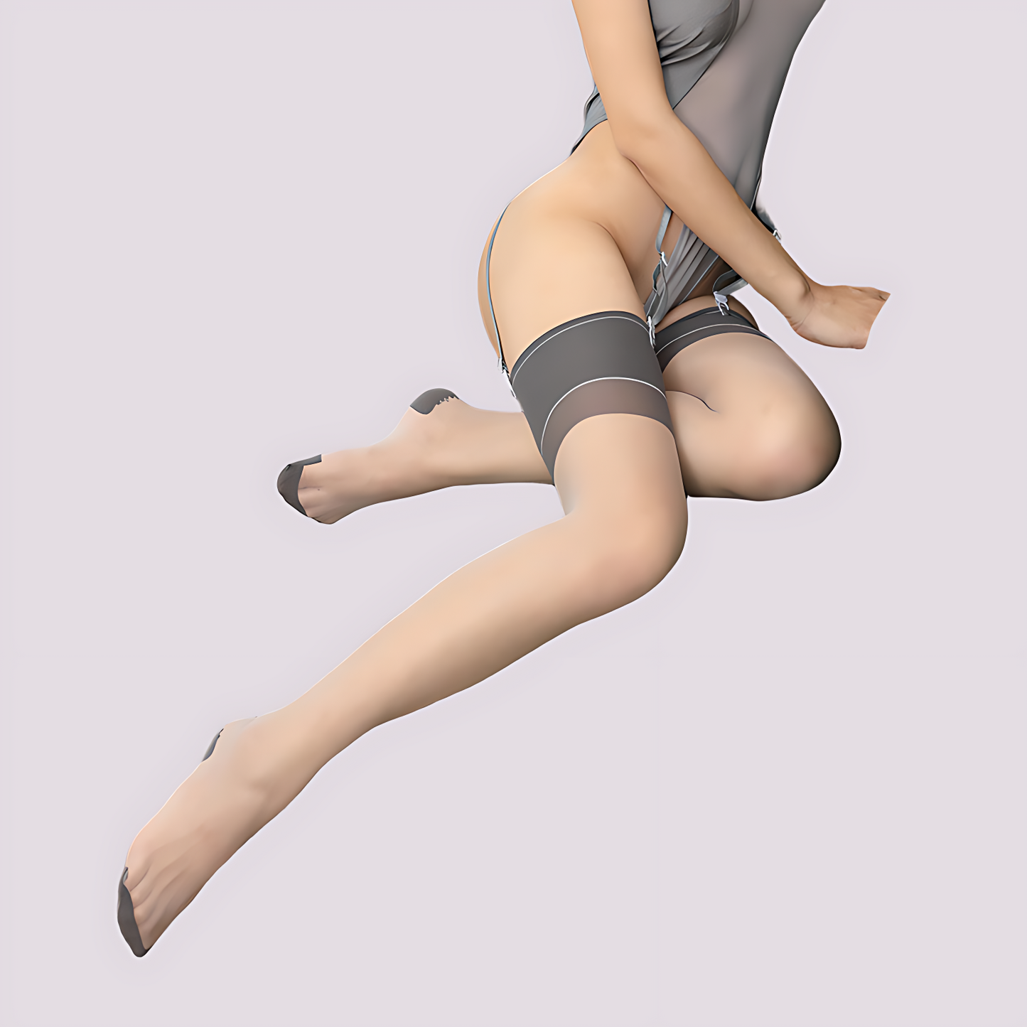 Ultrathin 10-Denier Sheer Thigh-High Stockings