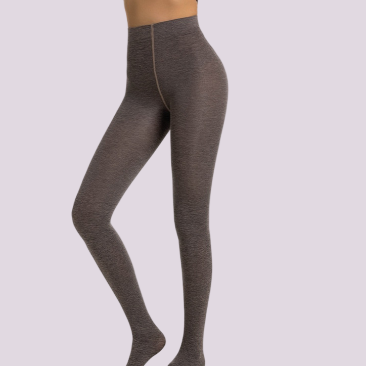80D Ammonia-Knitted AB Two-Tone Cotton-Like Full-Length Shaping Tights