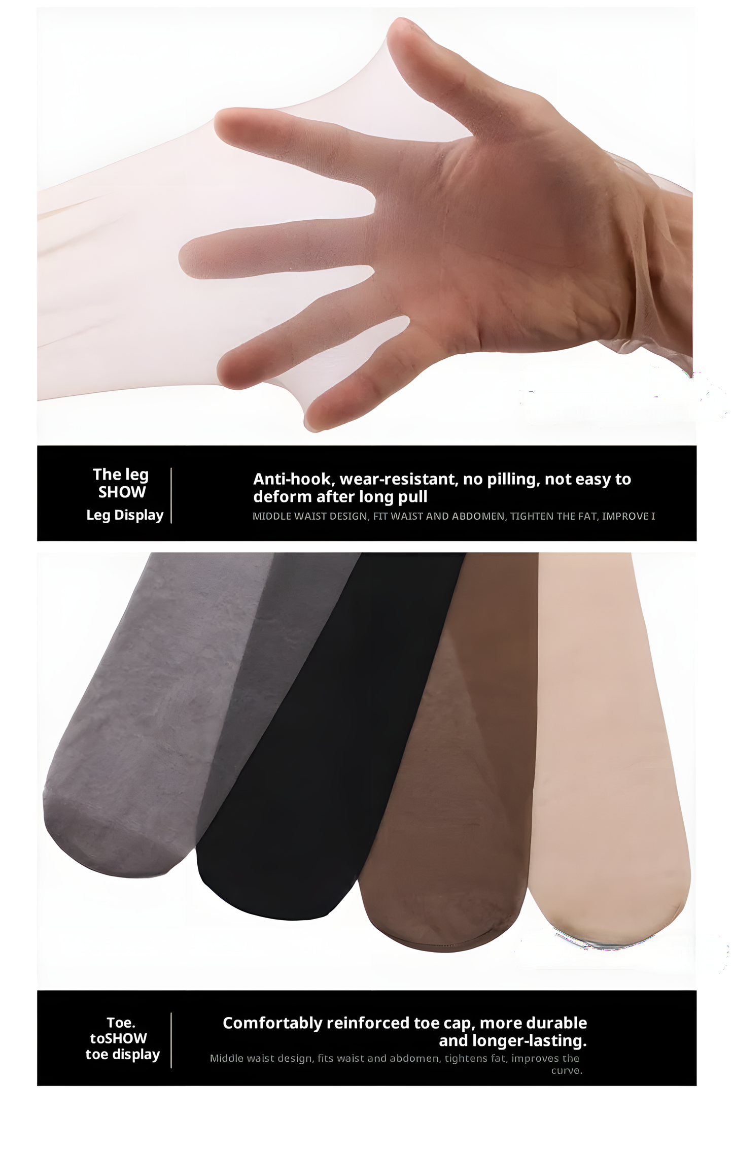 Ultra-Thin Anti-Snag Sheer Pantyhose