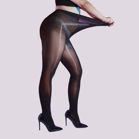 Plump Girls' Horse Oil Shaping Stockings - Plus Size Nylon Hosiery