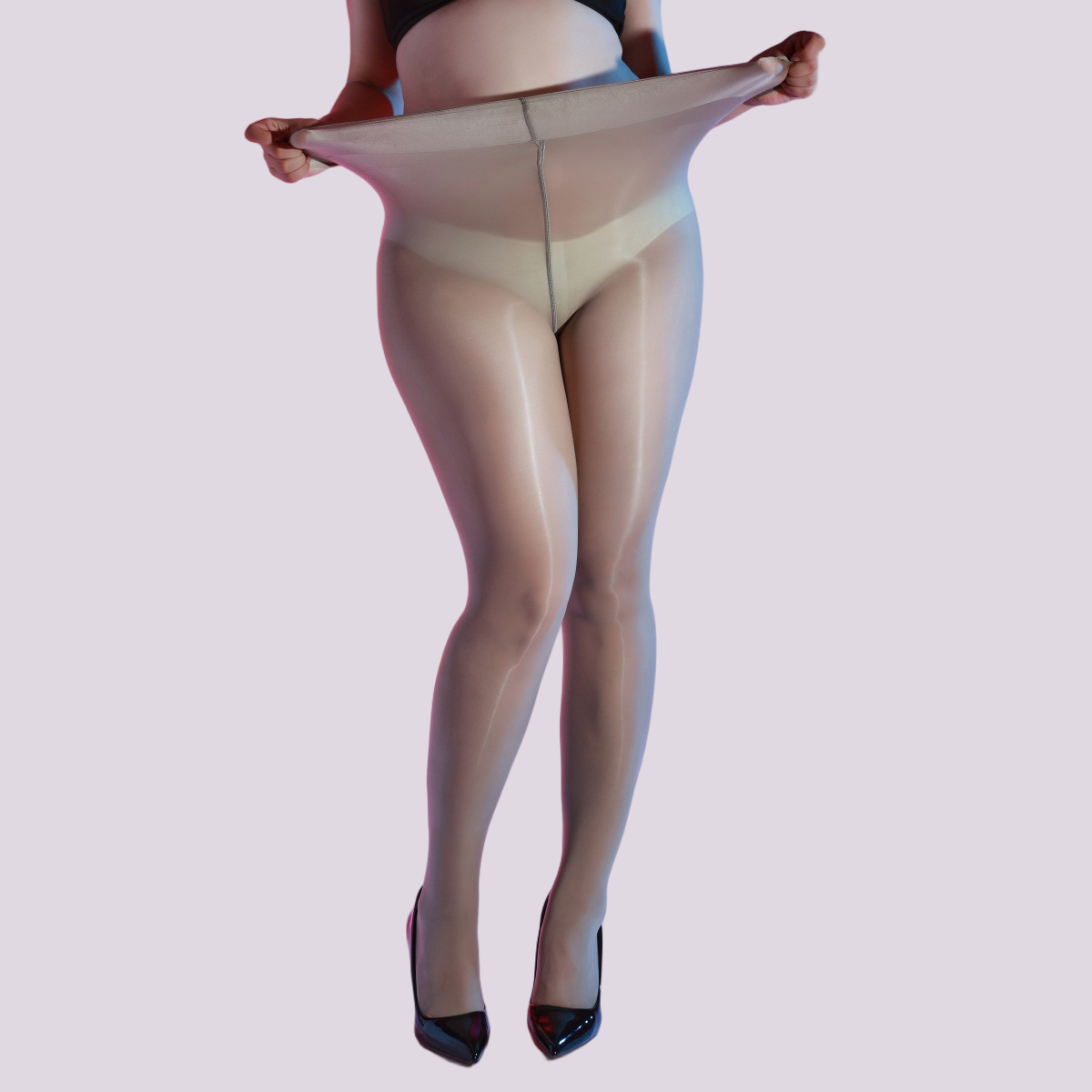 Plump Girls' Horse Oil Shaping Stockings - Plus Size Nylon Hosiery