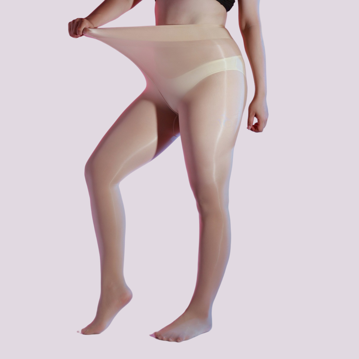 Plump Girls' Horse Oil Shaping Stockings - Plus Size Nylon Hosiery